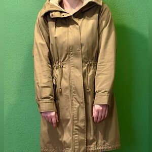 Lovely tan parka-style coat